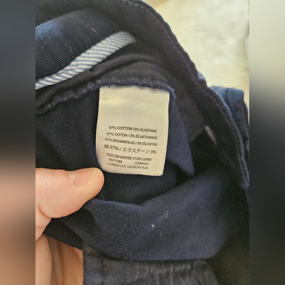 J Crew Chino Navy Blue Shorts size 2 - Picture 2 of 4